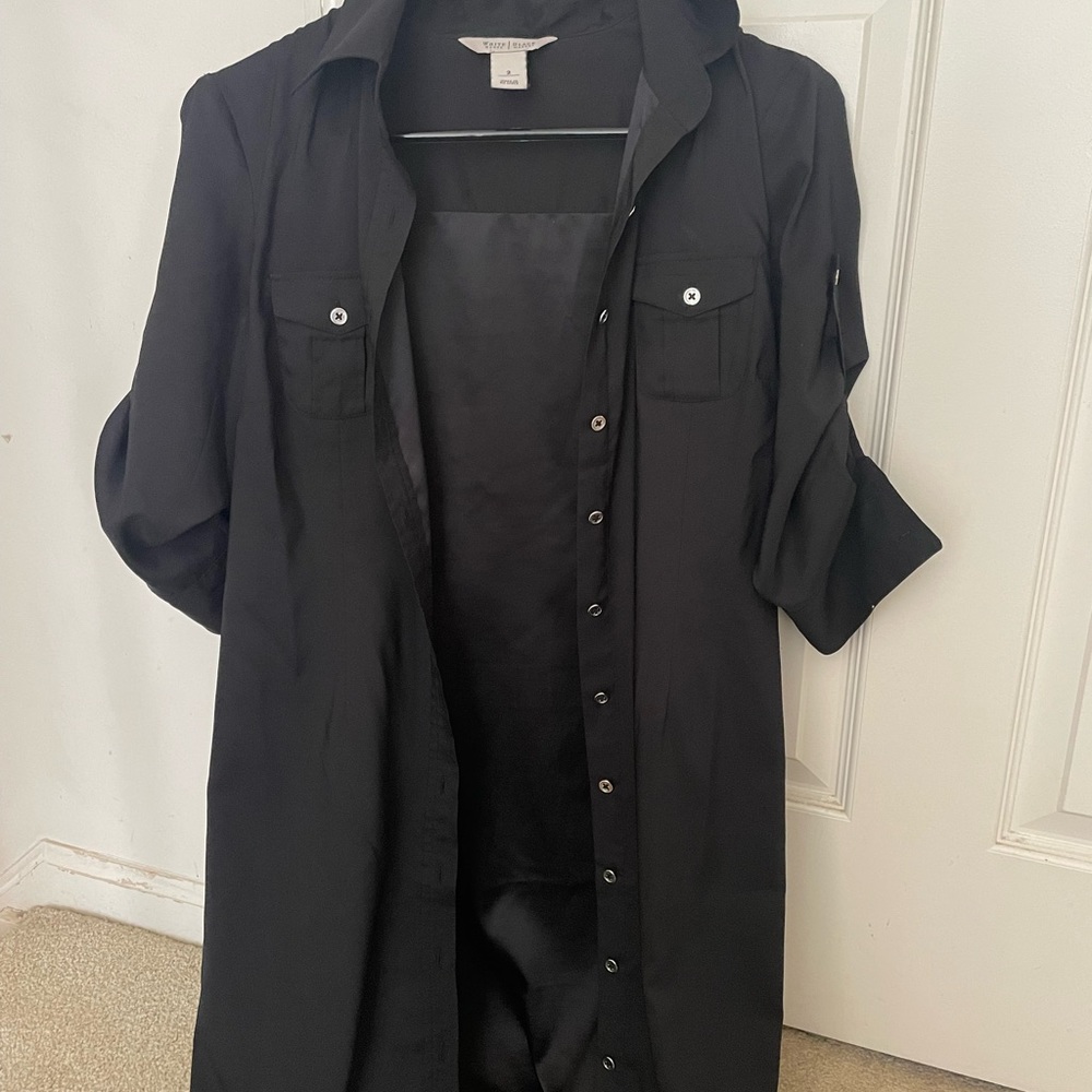 Button up black dress
